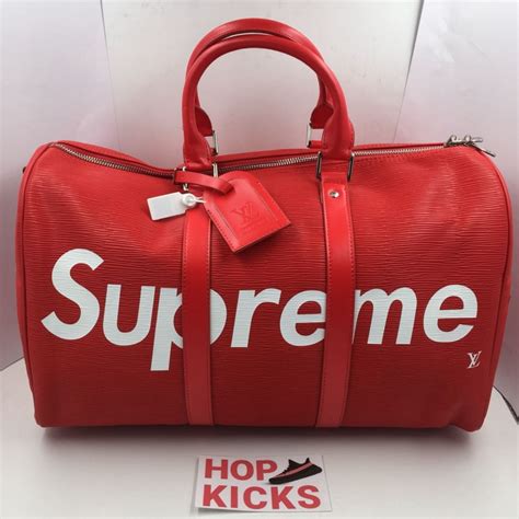 supreme x lv duffle bag|supreme duffle bag for sale.